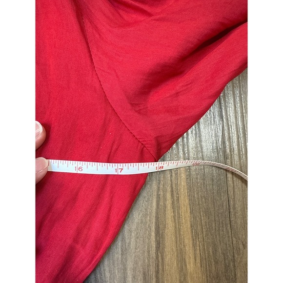 Vampire Red Tie Waist Blouse XXS Fairycore Indie Whimsigoth Peasant Whimsical - Picture 5 of 6